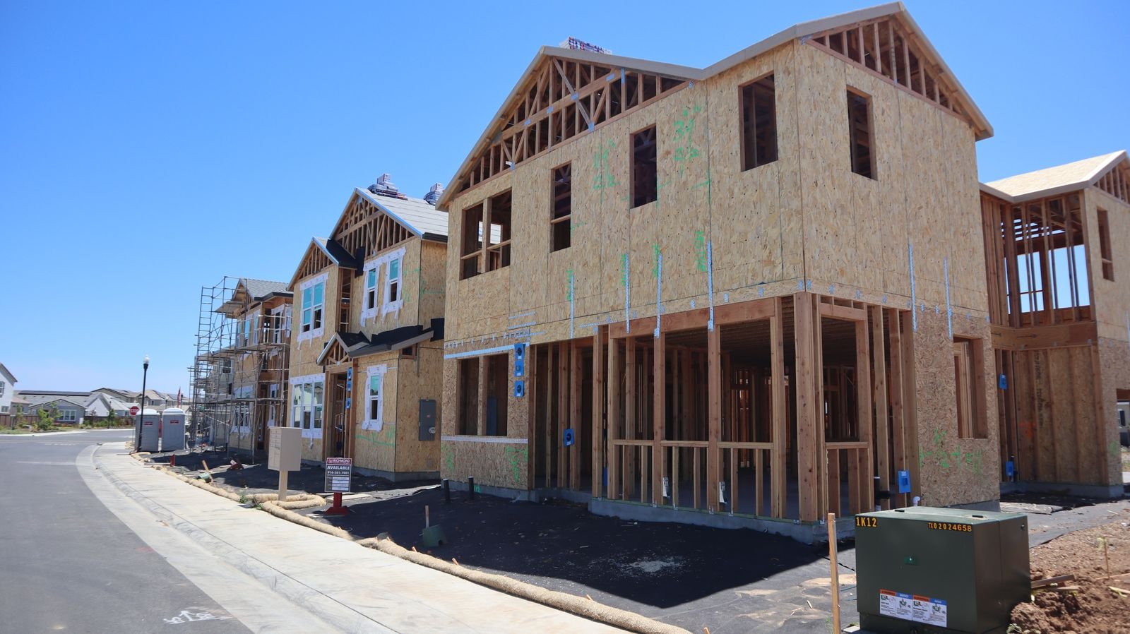 A house foundation under construction